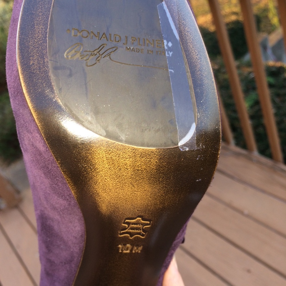Never worn Donald J Pliner 10M purple suede shoes.